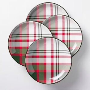 8.5" Christmas Plaid Melamine Salad Plate {Set of 4} - Hearth & Hand Magnolia